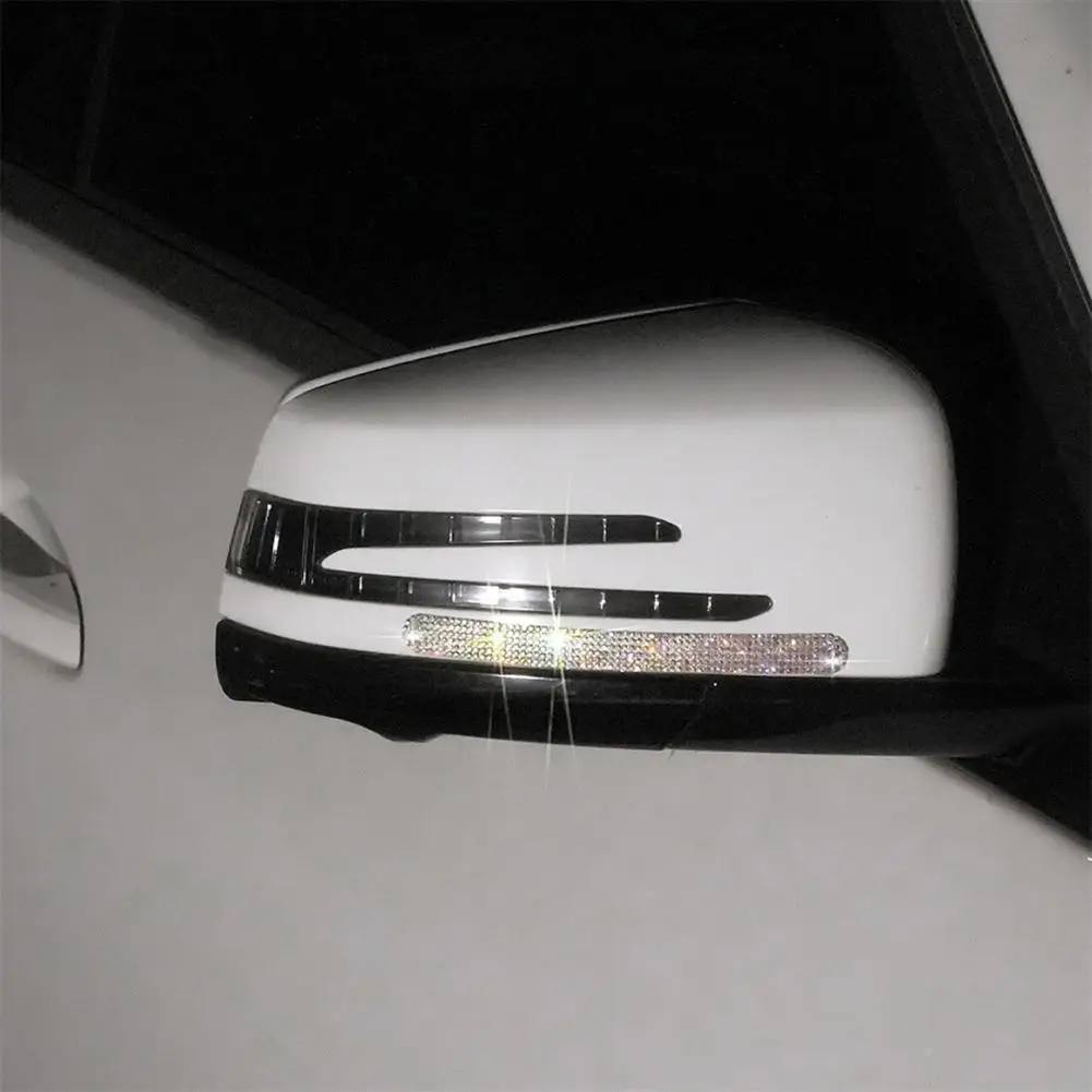 1 Комплект Наклейки На Дверную Ручку Автомобиля Bling Rhinestone Водонепроницаемая Самоклеящаяся Наклейка На Зеркало Заднего Вида Auto Sticker Автомобильные Аксессуары