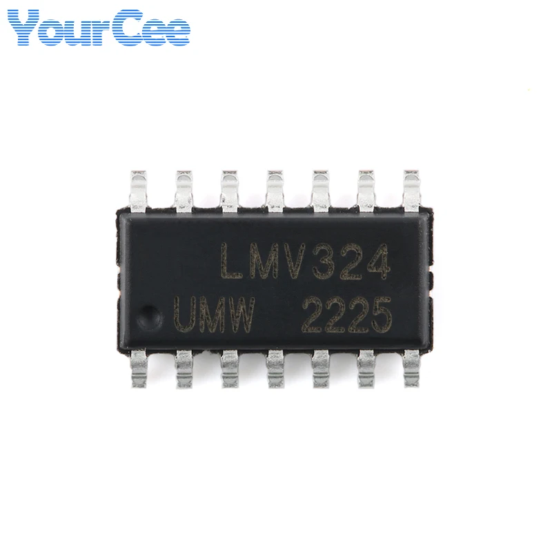 10шт LMV324 LMV324IDR SOP-14 Четырехъядерный маломощный Межрельсовый операционный усилитель с микросхемой IC Integrated Circuit