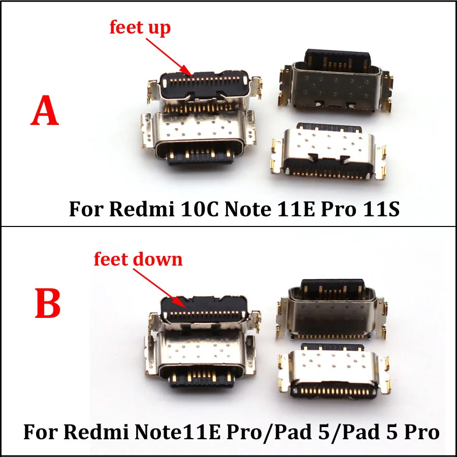 10шт USB Порт Зарядки Док-станция Для Xiaomi Redmi 10C Note 11E Pro 11S/Note11 E/Note11S/Note11E Pro/Pad 5 Разъем Зарядного Устройства