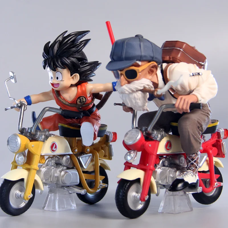 15 см Аниме Dragon Ball Сон Гоку Каме Сеннин Езда На Мотоцикле Фигурки ПВХ Статуя Фигурки Коллекционные Ностальгические Игрушки Подарки
