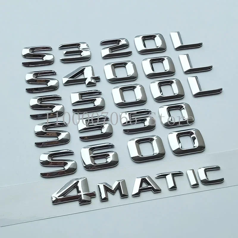 2015 Хромированные Буквы S320L S400L S500 S500L S550 S600 4Matic Верхняя Эмблема ABS для Mercedes Benz S На Багажнике Автомобиля Табличка С Логотипом Наклейка