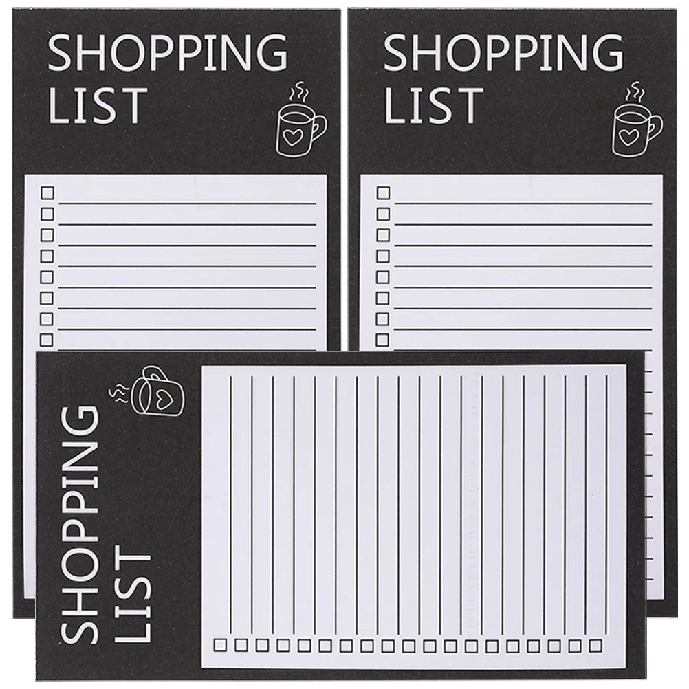 3 книги с магнитным еженедельным списком покупок Блокнот для планирования покупок Блокнот для заметок Ручной блокнот для списка покупок