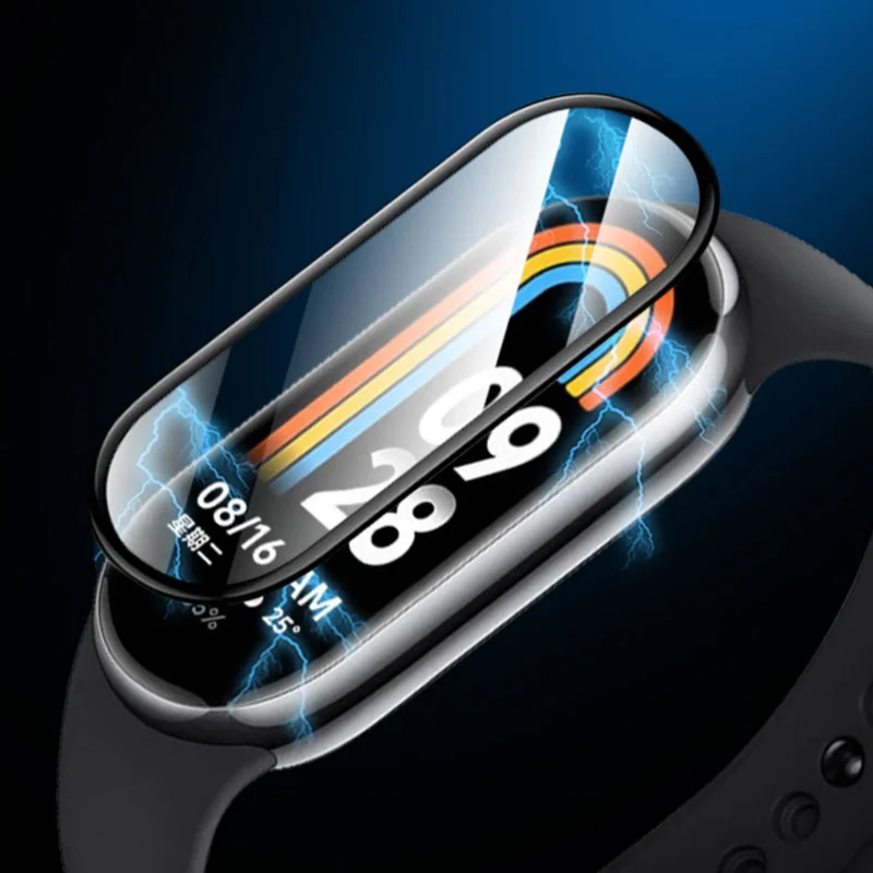 3D Изогнутый Край Мягкой Защитной Пленки Smartband Cover Для Xiaomi Mi Band 8/7 Pro/6/5 Smart Miband Wristband 7pro Защита Экрана Изображение 2 