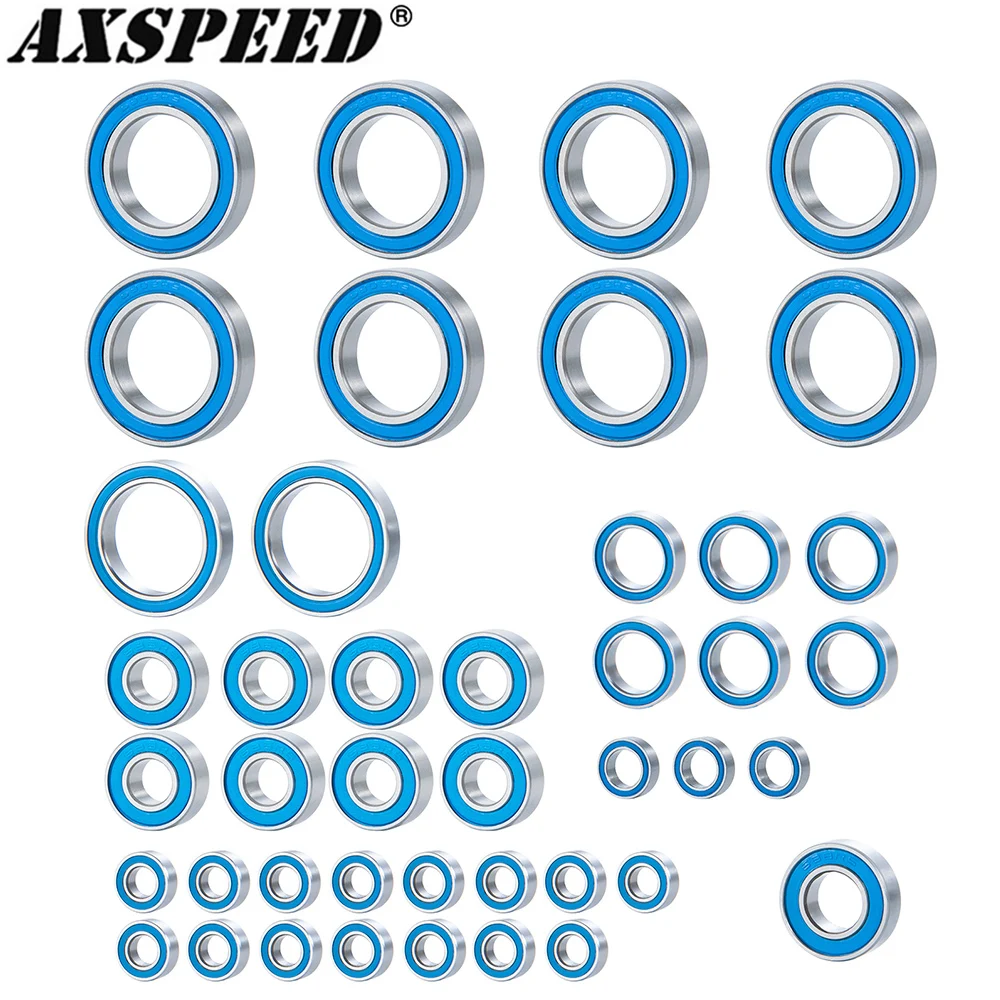 AXSPEED 43ШТ Комплект Шарикоподшипников для UDR Pro-Scale Unlimited Desert Racer # 85076-4 Синие Резиновые Уплотненные Детали Подшипников Изображение 0 