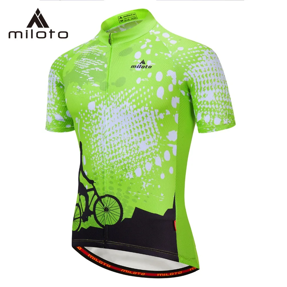 MILOTO Pro Велоспорт Джерси Зеленая Летняя Велосипедная Одежда Рубашка MTB Road Mountain Bicycle Team Верховая Езда Дыхание Ropa Ciclismo