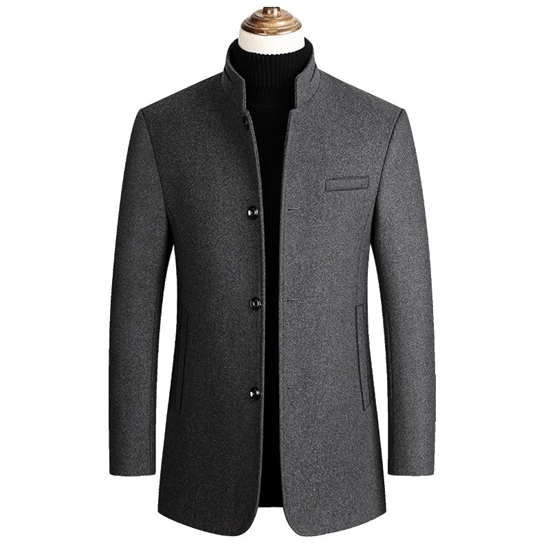 MRMT 2023 Совершенно Новая мужская хлопчатобумажная плюшевая куртка среднего возраста, Короткое повседневное шерстяное пальто, плотное шерстяное пальто, костюм папы