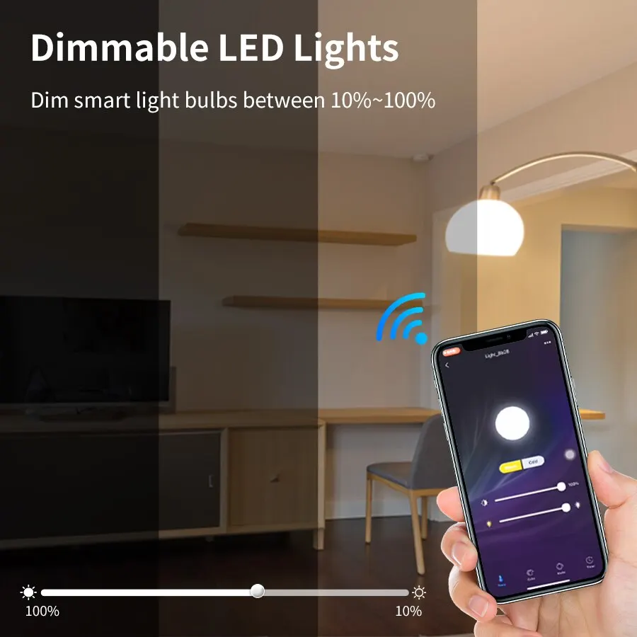 Wifi Умная Светодиодная Лампа 12 Вт E27 Dohome Siri Голосовое Управление RGB Умная Лампа 110 В 220 В Для Alexa Google Home Assistant Изображение 4 