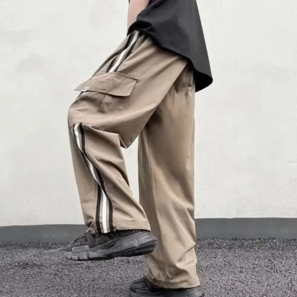 Y2k, женские брюки в стиле хип-хоп, панк, большие карманы, женские спортивные брюки оверсайз, с завязками, с высокой талией, мужская технологичная одежда для девочек Изображение 1 