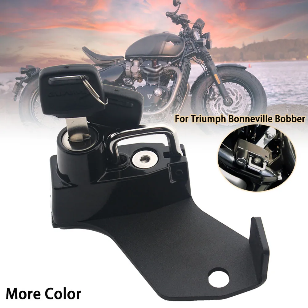 Боковой противоугонный замок для мотоциклетного шлема с 2 ключами Подходит для Triumph Bonneville Bobber ВСЕХ лет ВЫПУСКА