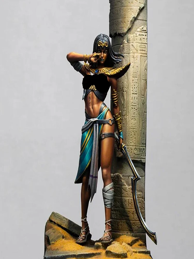 В разобранном виде 1/24 Амунет Карнак древняя фэнтезийная фигурка женщины-солдата из смолы, миниатюрные модельные наборы, Неокрашенные