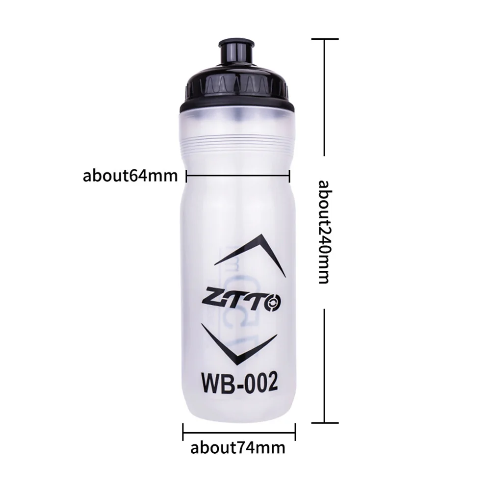 Велосипедная бутылка для воды Бутылка для воды Напиток Пищевой Силикон + PP Спортивный 1шт Белый + черный 240 * 74 * 74 мм 750 мл Велосипед