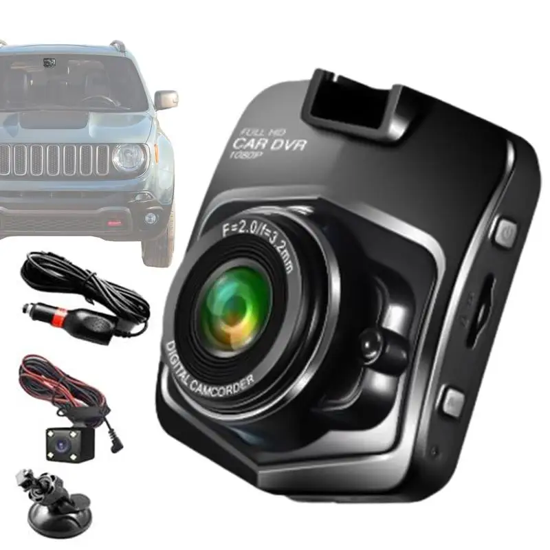 Видеорегистратор Для Автомобиля С Присоской 1080P Dash Camera Амортизирующая Видеорегистраторная Камера С Широким Углом Обзора 170 Градусов и Автоматической Резервной Камерой