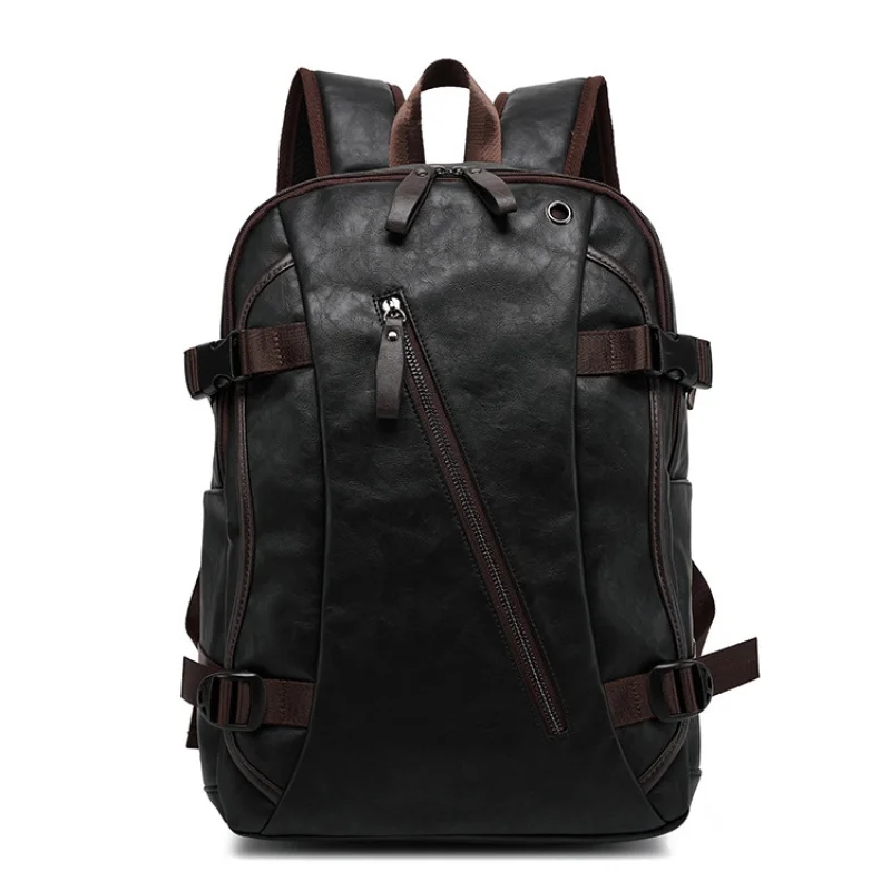Винтажный мужской рюкзак из искусственной кожи, модные школьные сумки для мальчиков, большая компьютерная сумка для ноутбука, мужские дорожные рюкзаки