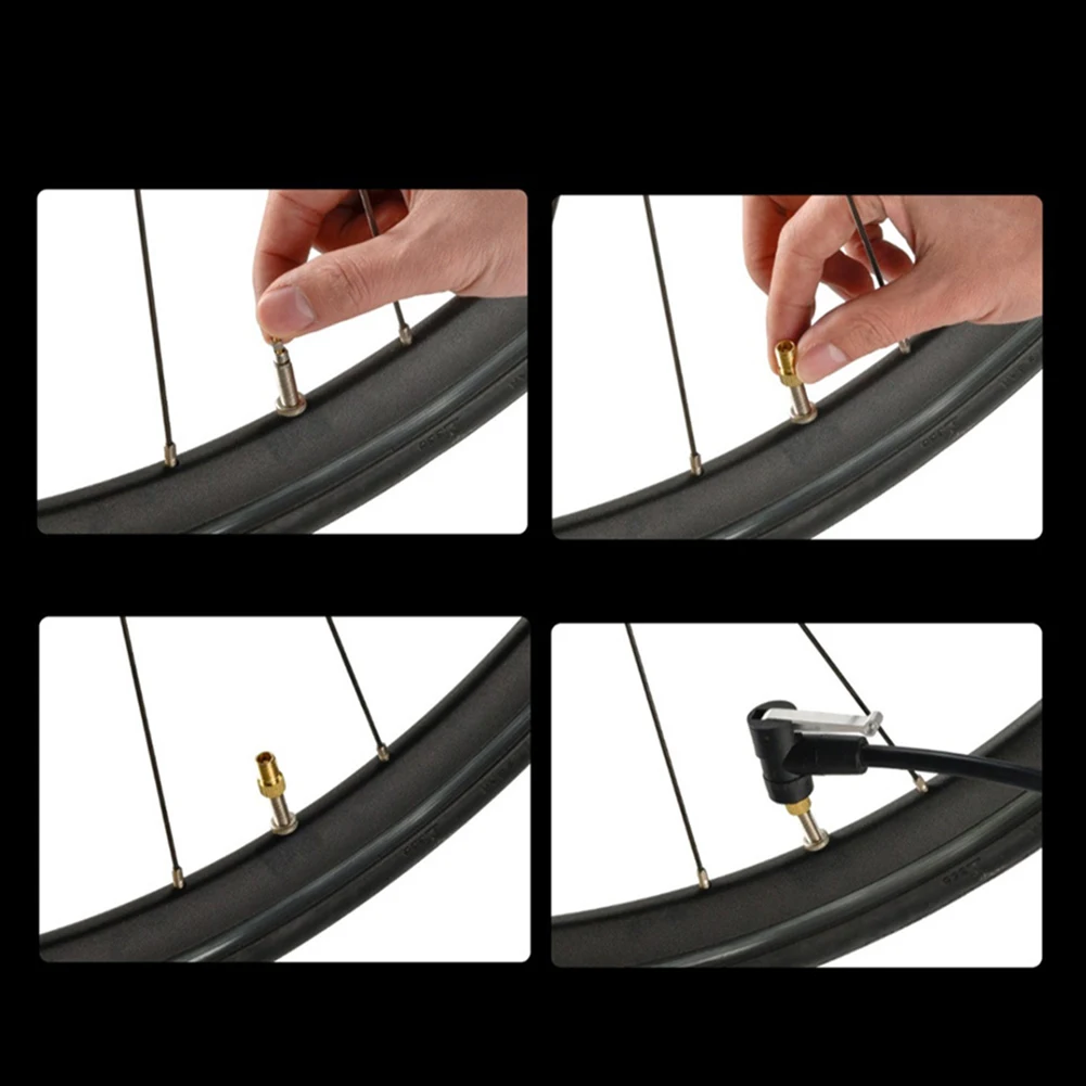 Высококачественная абсолютно новая преобразовательная головка с резиновым кольцом для трубки велосипедной шины Presta To-аксессуары для велосипедов Schrader Изображение 0 