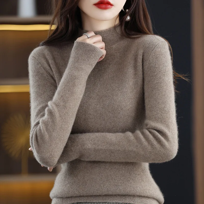 Высококачественные сплайсированные весенне-осенне-зимние женские модные пуловеры в европейском стиле, вязаный однотонный шерстяной свитер Lady T233