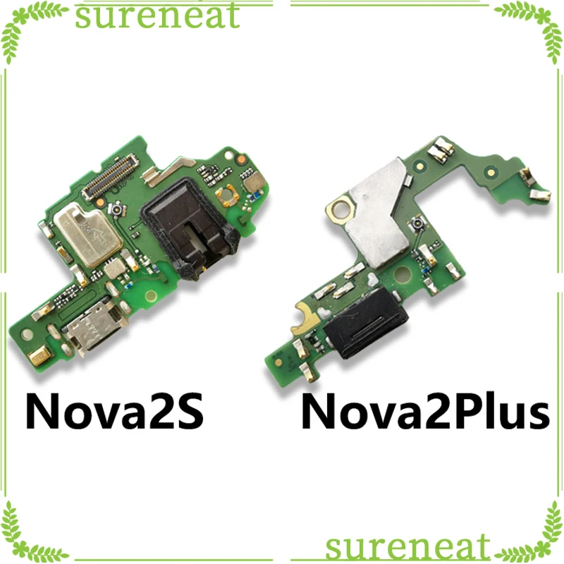 Для Huawei Nova 2S 2 Plus USB-порт для зарядки, док-станция для зарядного устройства, Микрофон, гарнитура, аудиоразъем, гибкий кабель, печатная плата