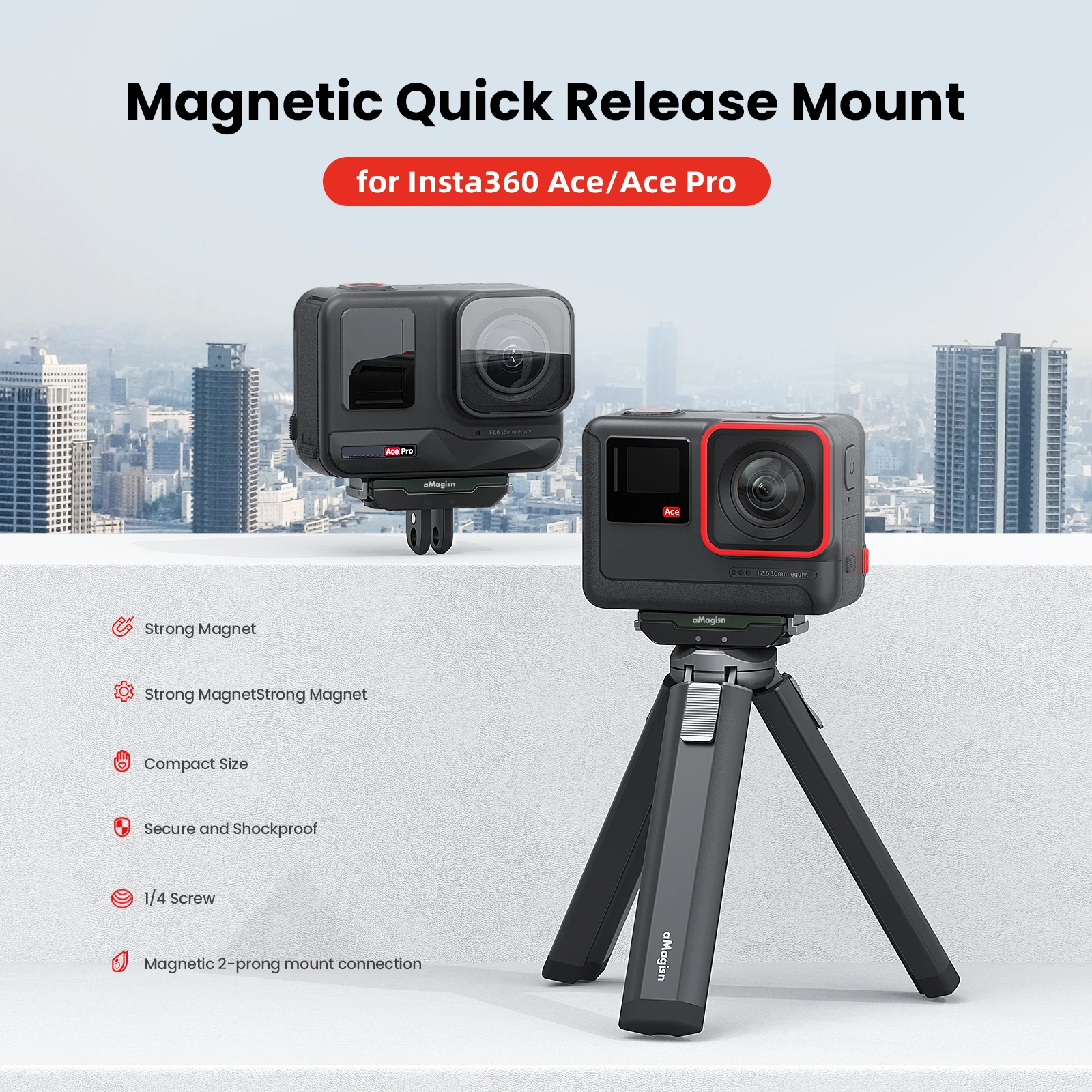 Для Аксессуаров Спортивной Камеры Insta360 Ace Pro/Ace Magnetic Quick Release Base Mount
