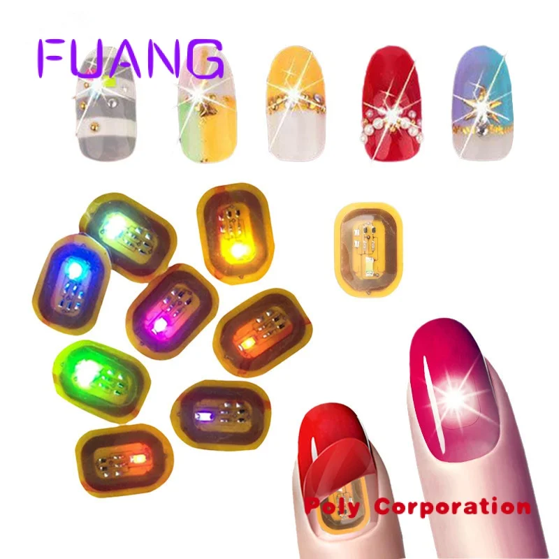 Изготовленная на Заказ Красочная наклейка для ногтей Nfc на палец, Модная светодиодная вспышка, прикрепленные Сцинтилляционные наклейки для ногтей Nfc Изображение 3 