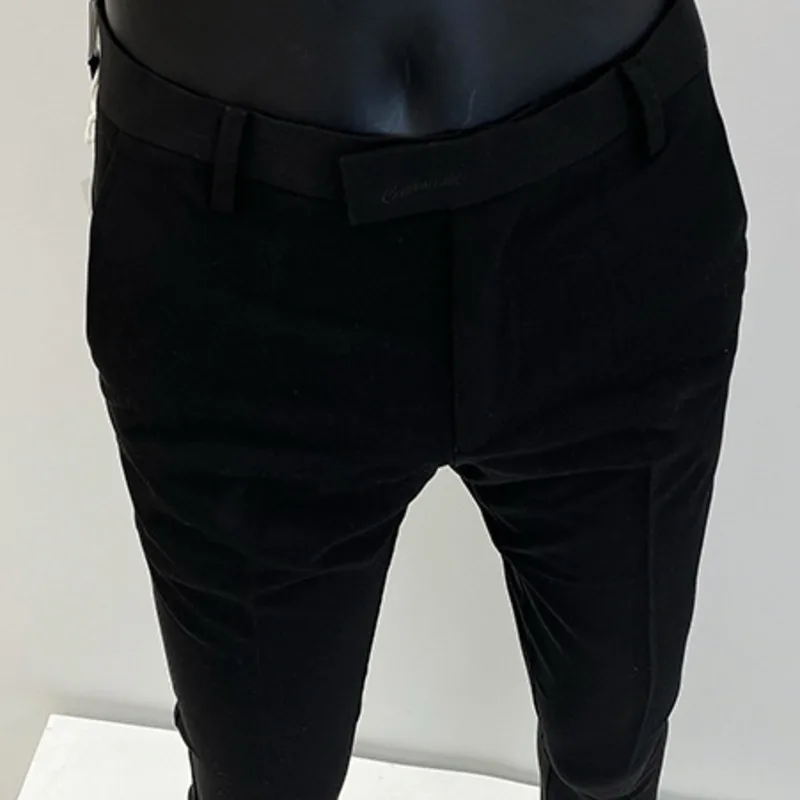 Корейская версия, трендовые брюки для официальных костюмов, брюки для деловых повседневных костюмов, мужские брюки для маленьких ног, весенние и осенние длинные брюки Изображение 5 