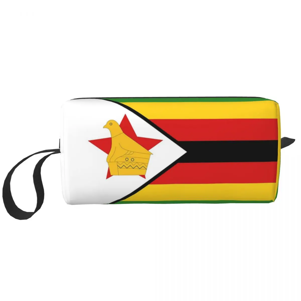 Косметичка с национальным флагом Зимбабве, Женские косметички, Дорожная Водонепроницаемая сумка для туалетных принадлежностей, сумка-органайзер для хранения