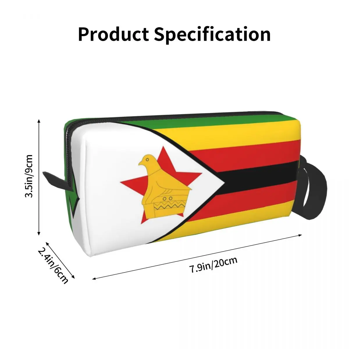 Косметичка с национальным флагом Зимбабве, Женские косметички, Дорожная Водонепроницаемая сумка для туалетных принадлежностей, сумка-органайзер для хранения Изображение 5 