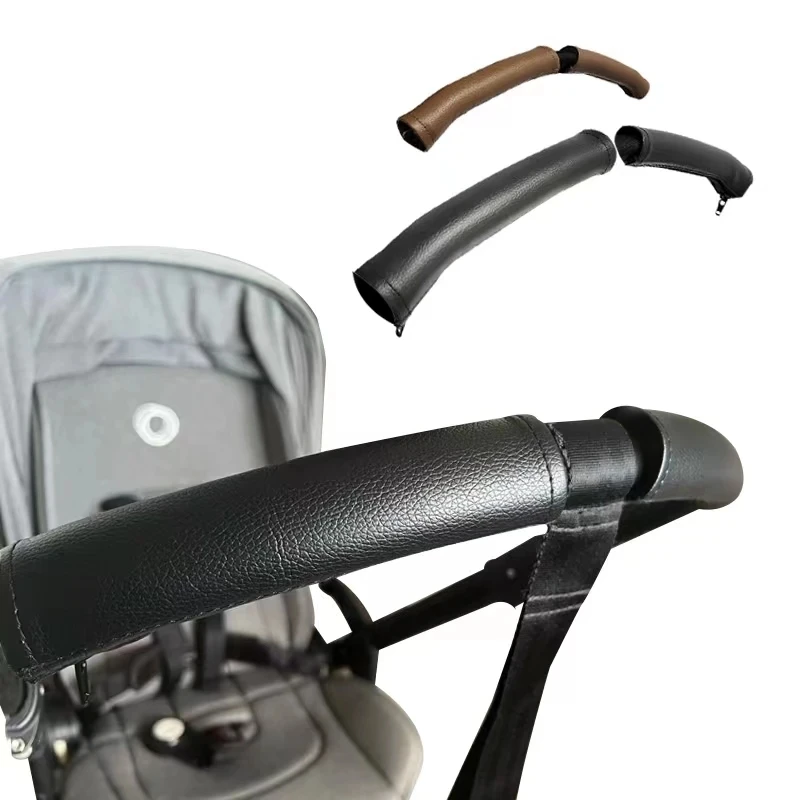 Крышка ручки детской коляски, кожаные чехлы для детских колясок Универсальный бампер Втулка для руля коляски Съемная ручка