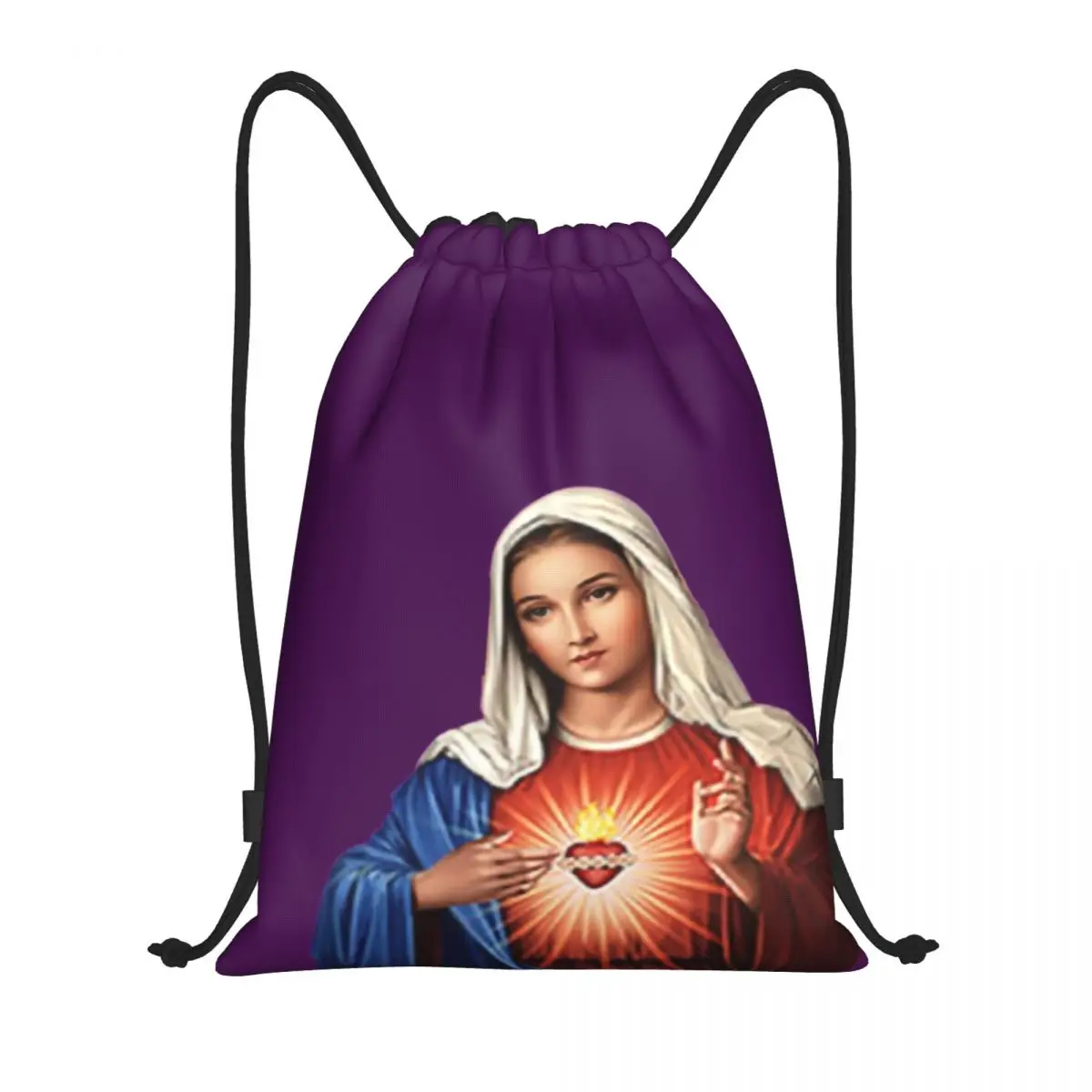 Мария, Богоматерь Вечной Помощи, сумки на шнурках, легкий рюкзак для хранения в христианском стиле, Дева Мария, спортивный рюкзак для спортзала