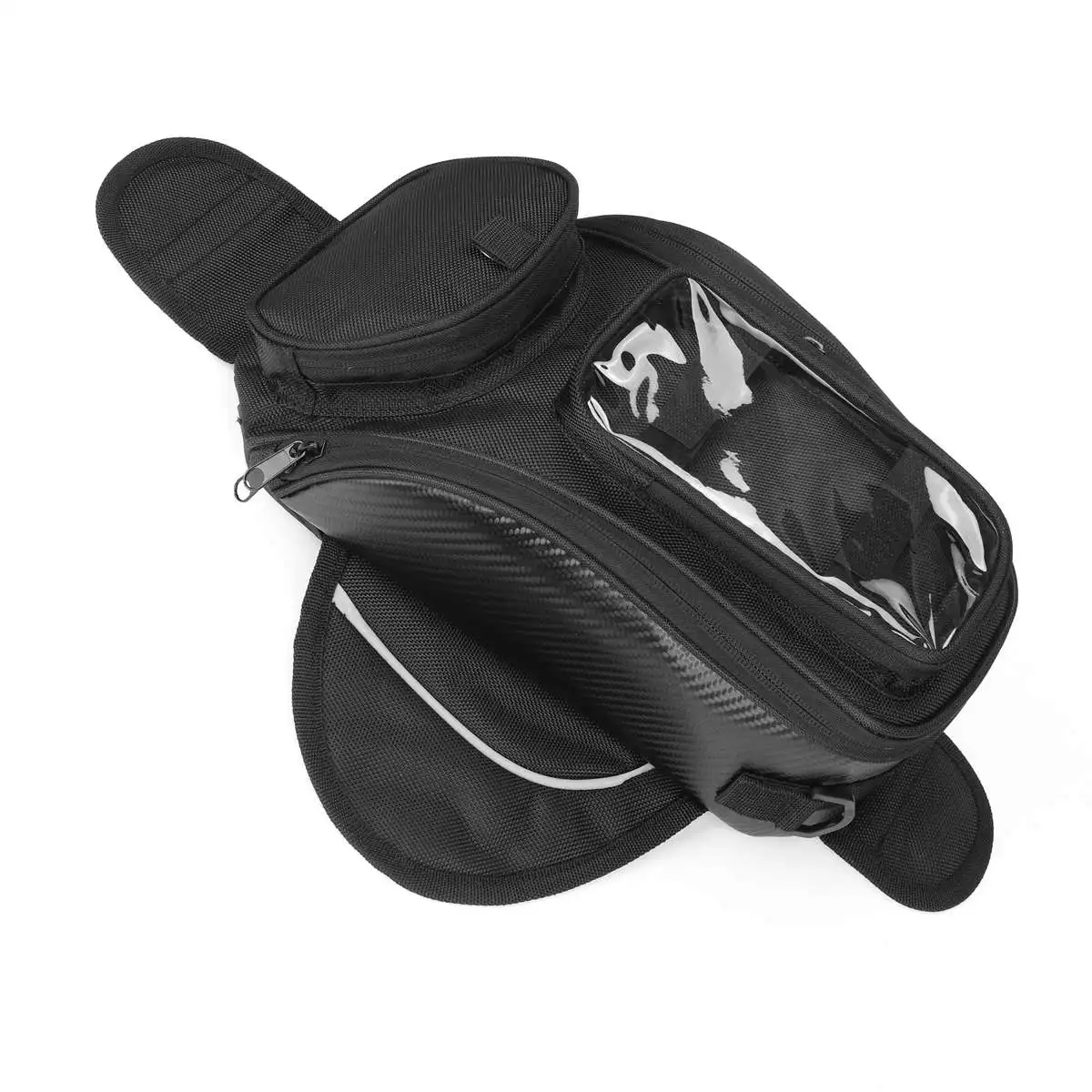 Мотоциклетная магнитная сумка для топливного бака с маслом, мотоциклетная седельная сумка на одно плечо, большой экран для телефона и GPS с дождевиком Изображение 5 