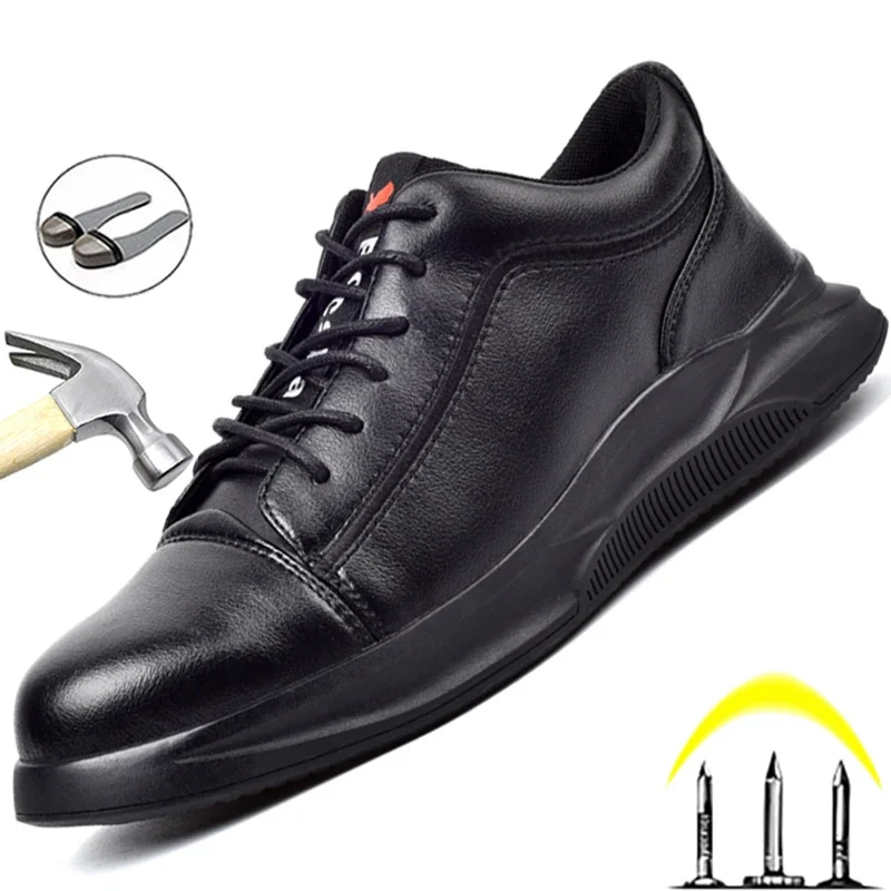 Мужская обувь со стальным носком, Защита От Ударов, Проколов, Рабочая Обувь, Водонепроницаемая Мужская Обувь, Защита От Ожогов, Промышленная обувь