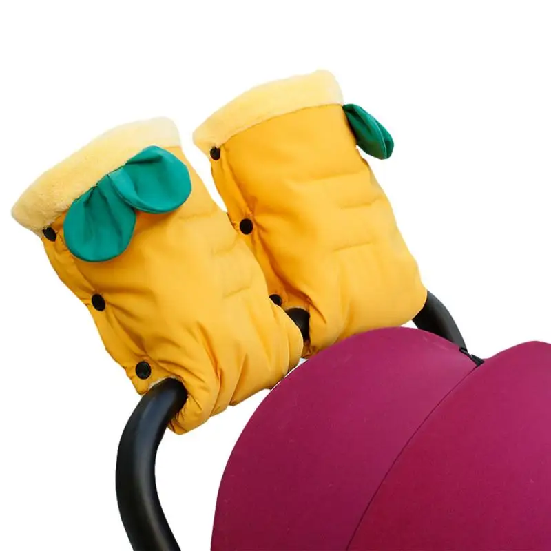 Муфта для рук коляски, дышащие рукавицы на руль, перчатки для коляски с защитой от замерзания, регулируемые аксессуары для детских колясок Изображение 2 