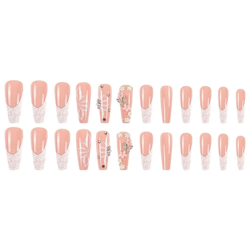 Носимый Маникюр Длинные Т-образные Накладные Ногти Длинной Длины Накладные Ногти Съемные Типсы для Ногтей Для Женщин И Девочек Изображение 2 