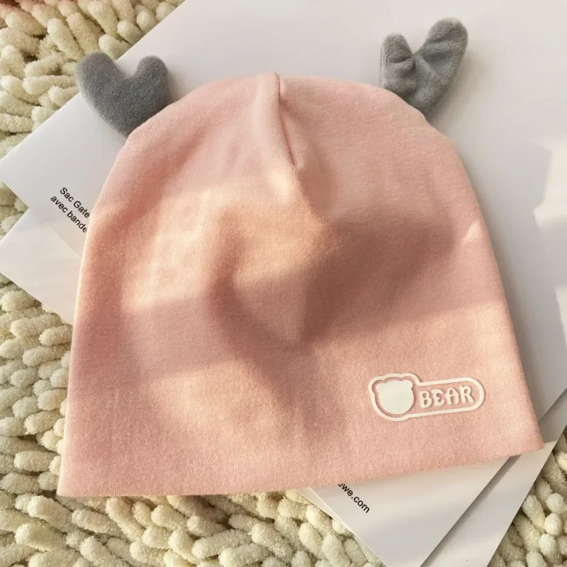 Осенне-зимняя шапочка для новорожденных; Хлопковая детская шапочка; Милая теплая шапочка для защиты ушей