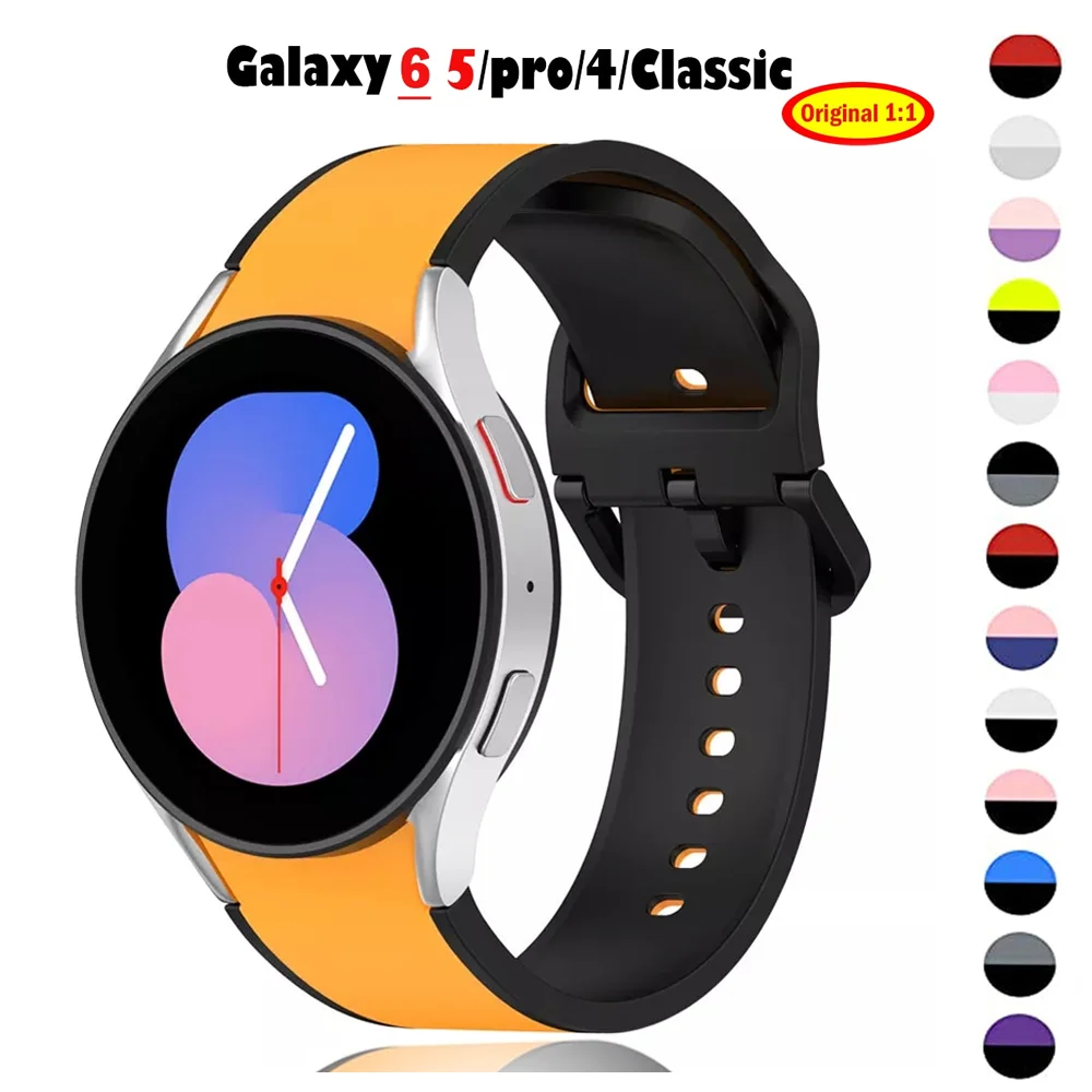 Официальный ремешок 1: 1 для Samsung Watch 6/5/4 44 мм 40 мм Watch5 Pro 45 мм Bespoke Edition Sport 20 мм Ремешок Galaxy 6 Classic 43 мм 47 мм