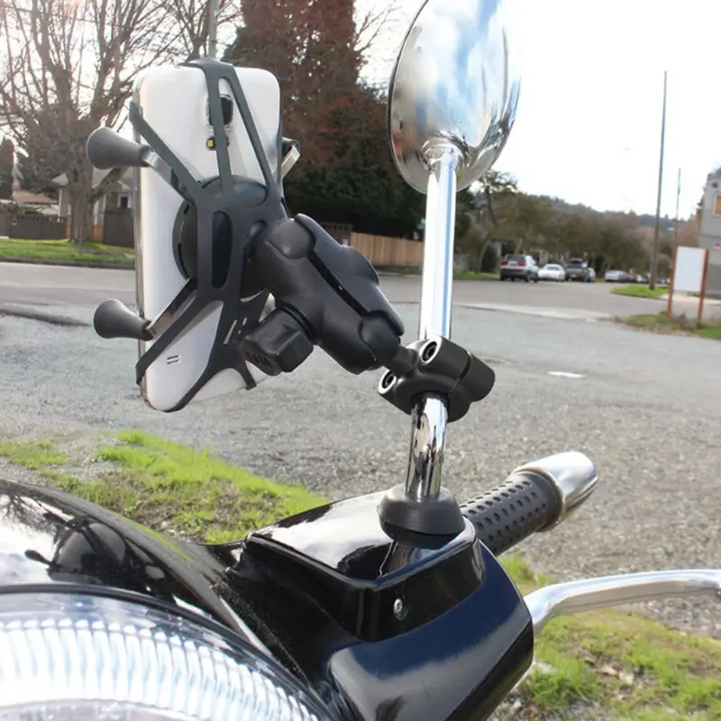 Регулируемый мотоцикл, Скутер, Зеркало заднего вида, Стержень, Винт для крепления монитора, светодиодная подсветка, Микрофон, поворот на 360 градусов L9BC Изображение 4 
