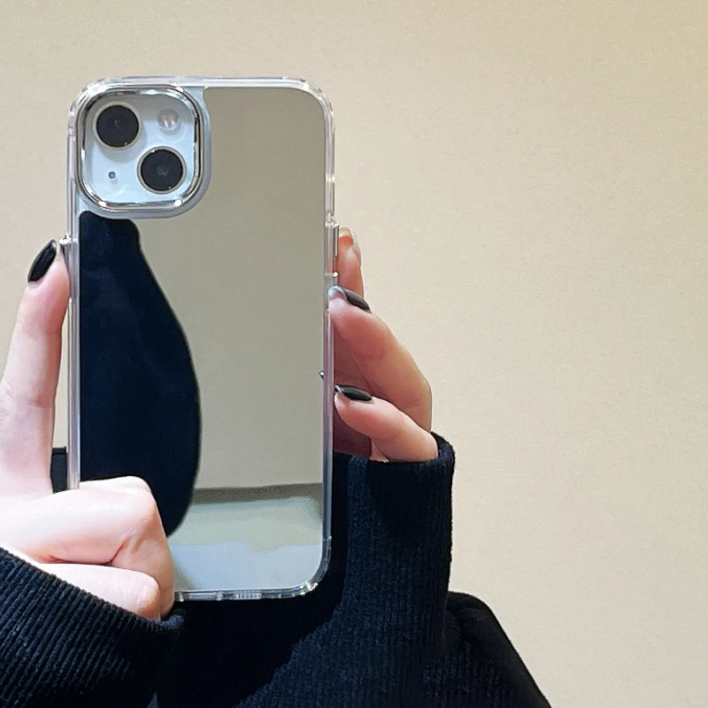 Роскошное косметическое зеркало с покрытием Чехол для телефона iPhone 15 11 12 13 14 Pro Max Жесткий акриловый противоударный чехол