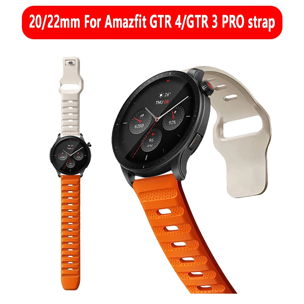 Силиконовый ремешок Easyfit Design для умных часов Huami Amazfit GTR 4 3 2e 3 Pro 22 мм, ремешок 20 мм для Amazfit GTS 4/3 2 mini /2e