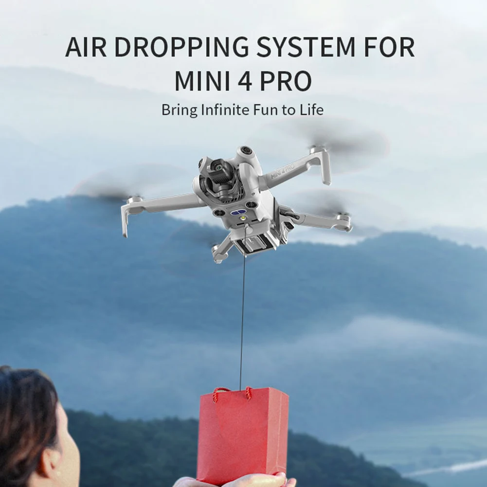 Система Airdrop Дрона Максимальная загрузка 100 г Устройство Airdrop Release Drop Совместимо с дронами DJI Mini 4 Pro