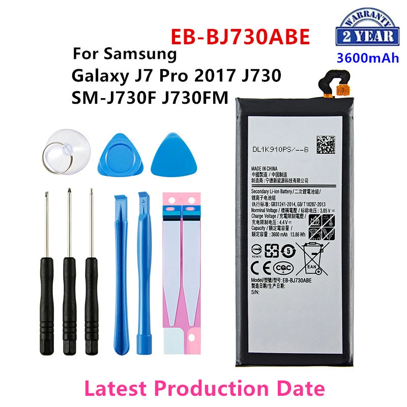 Совершенно Новый аккумулятор EB-BJ730ABE 3600 мАч для Samsung Galaxy J7 Pro 2017 SM-J730 SM-J730FM J730F/G J730DS J730GM J730K + Инструменты
