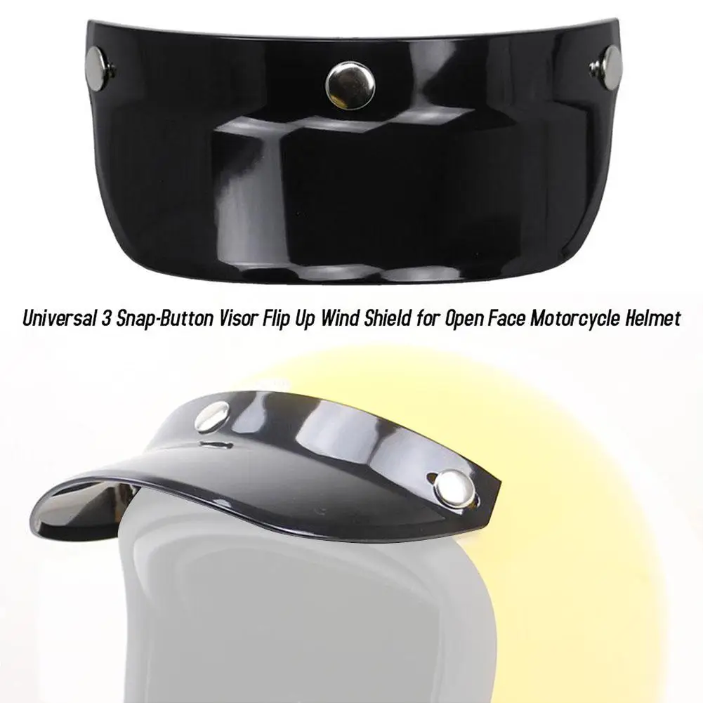 Универсальный ветрозащитный шлем с полями, подходящий для открытого лица, Мотоциклетный шлем с защитой от ультрафиолета, Ветрозащитная замена лобового стекла J2O1