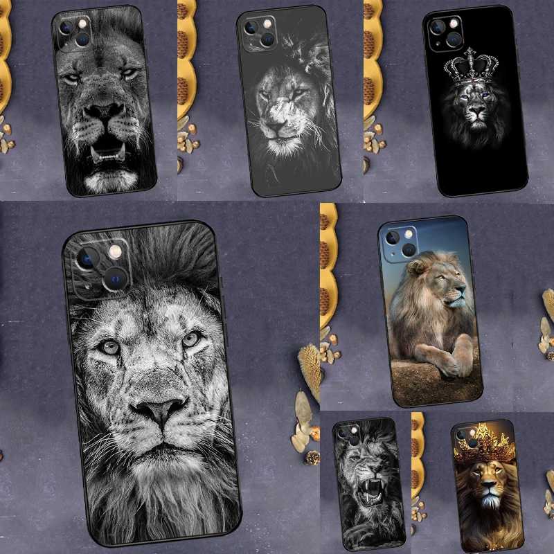 Чехол Animal Lion Для iPhone 14 13 12 11 15 Pro Max 7 8 Plus X XS XR SE 2020 12 13 Аксессуары Для Мини-Чехлов