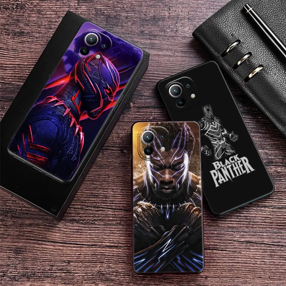 Чехол для телефона Marvel Black Panther Для Xiaomi 13T Pro Case Xiaomi 11 Lite 5G NE 12T 12 13 Pro 12 Lite 9 10 Задняя Крышка Fundas Coque