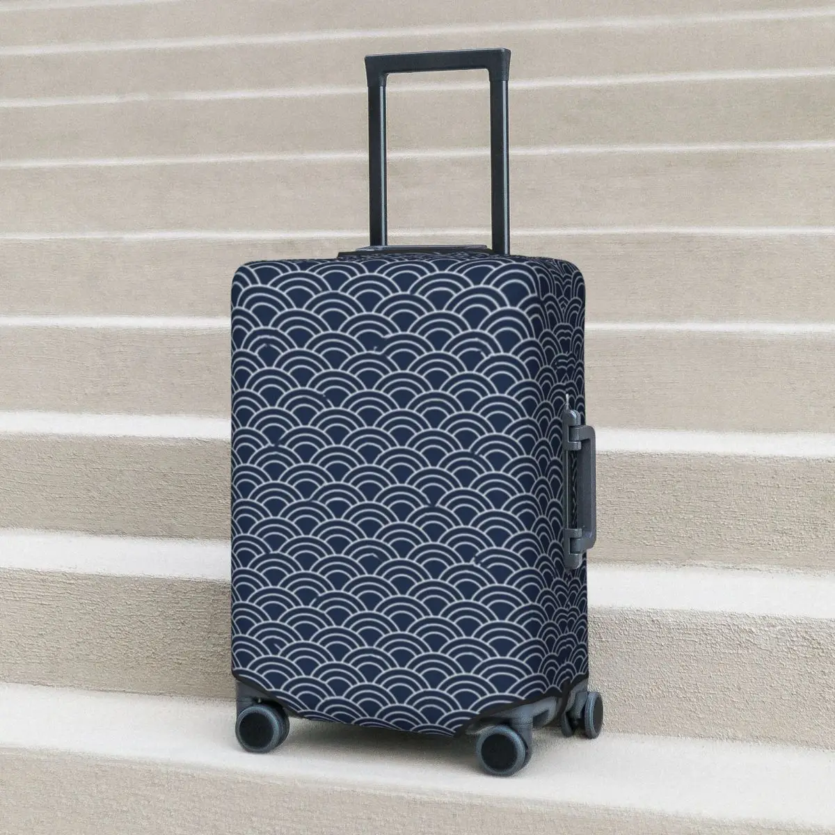 Чехол для чемодана Seigaiha Wave Минималистичный Геометрический Деловой Протектор Практичный Чехол для багажа для отдыха