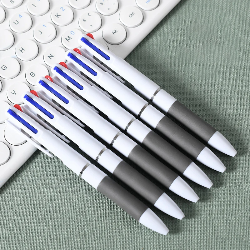 Шариковая ручка 3 цвета В 1 нажатии Классическая шариковая ручка для письма Офисные Школьные канцелярские принадлежности Красная Черная Синяя ручка 0,7 мм