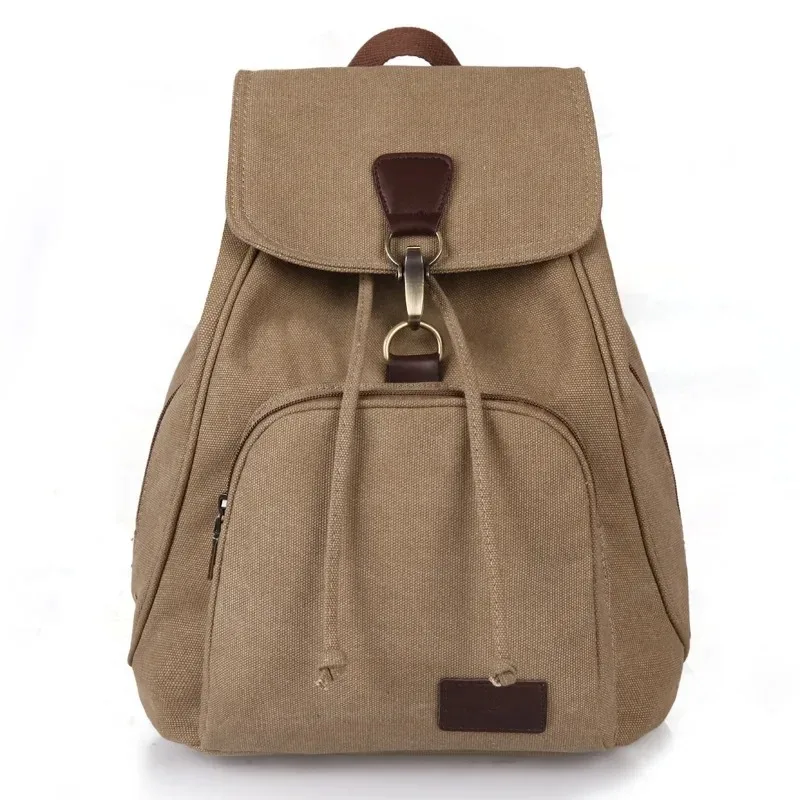 Школьные сумки Большой емкости, модный винтажный износостойкий холщовый рюкзак для путешествий на открытом воздухе, мягкая обложка, полиэстер, Материковый Китай Изображение 0 